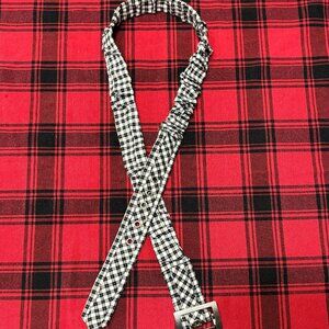 #2 black & white plaid women's belt